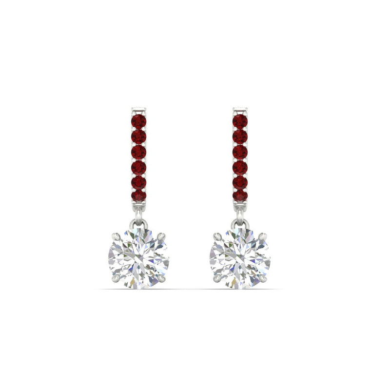 1 Carat Solitaire Diamond Drop Earrings
