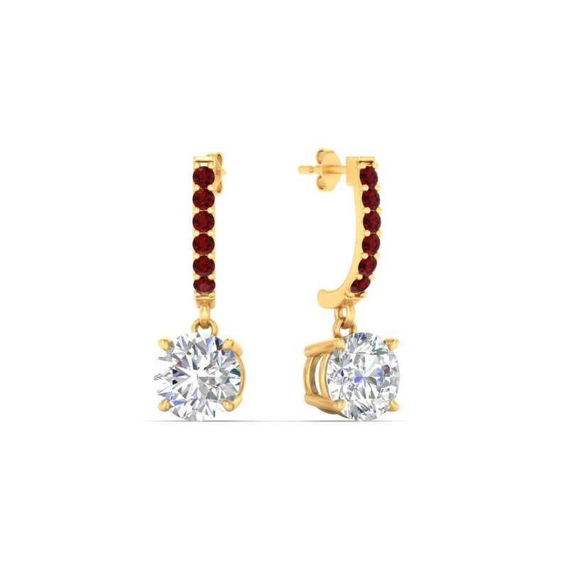 1 Carat Solitaire Diamond Drop Earrings