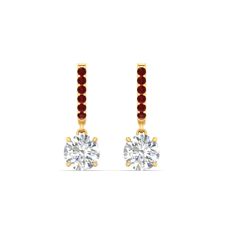 1 Carat Solitaire Diamond Drop Earrings