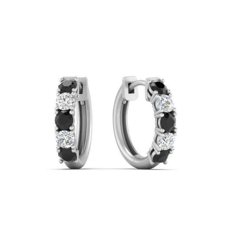 1 Carat Sparkle Five Stone Hoop Earrings