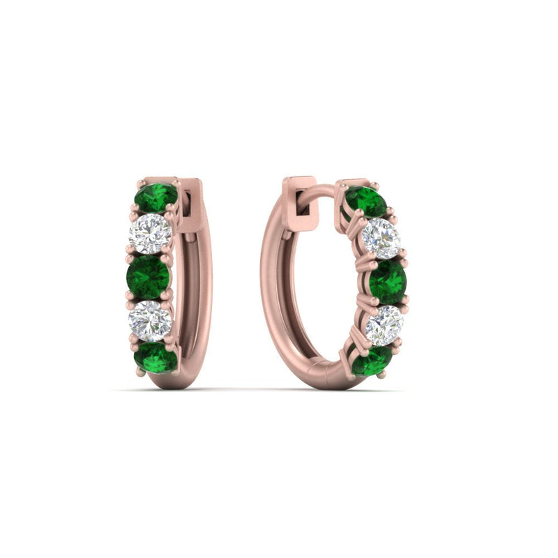 1 Carat Sparkle Five Stone Hoop Earrings