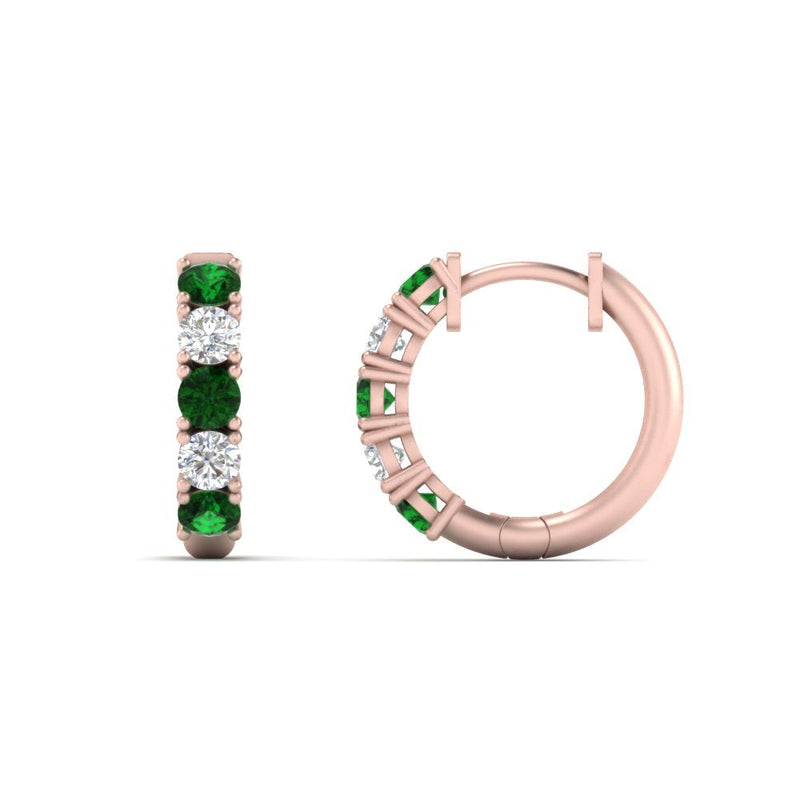 1 Carat Sparkle Five Stone Hoop Earrings