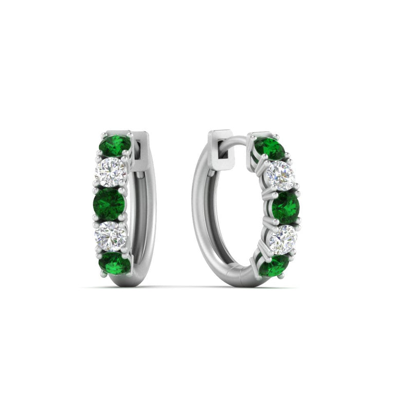 1 Carat Sparkle Five Stone Hoop Earrings