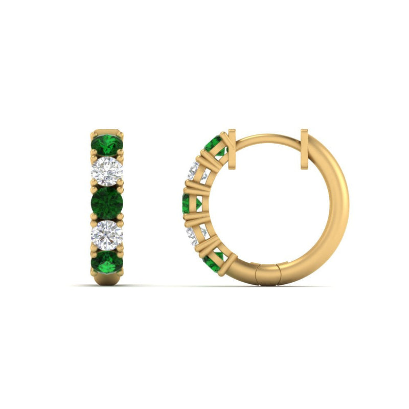 1 Carat Sparkle Five Stone Hoop Earrings