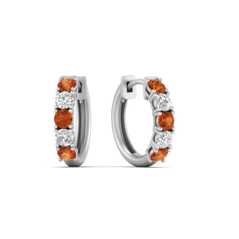 1 Carat Sparkle Five Stone Hoop Earrings