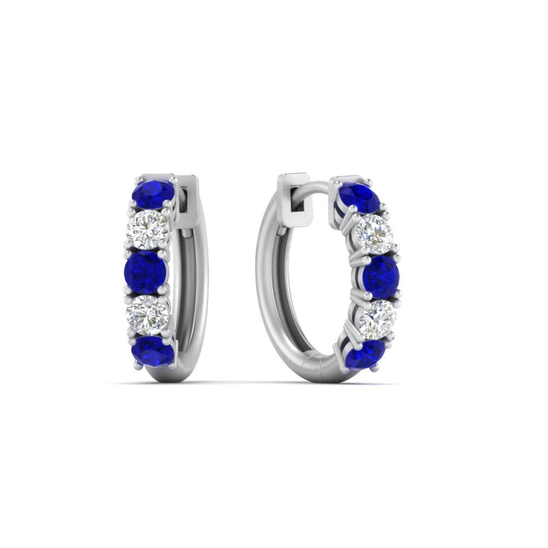 1 Carat Sparkle Five Stone Hoop Earrings