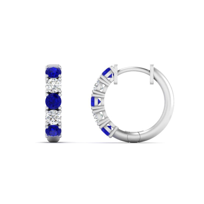 1 Carat Sparkle Five Stone Hoop Earrings