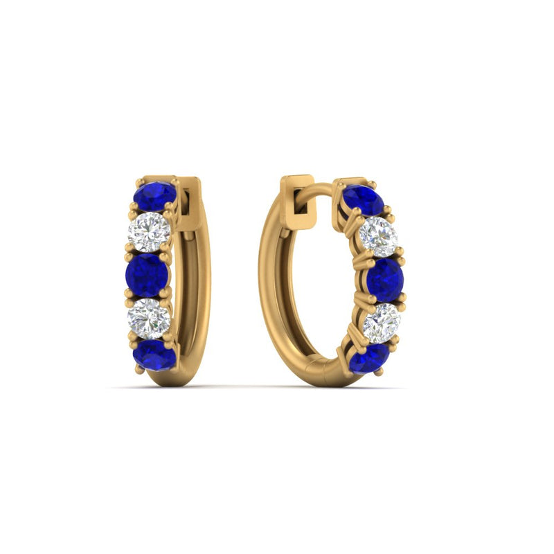 1 Carat Sparkle Five Stone Hoop Earrings