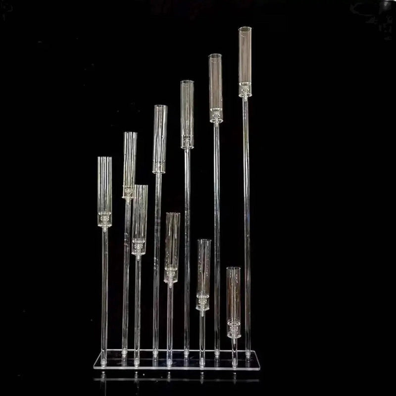 10-Arm Neat Acrylic 50" Tall Wedding Candelabra Centerpiece