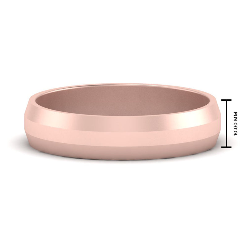 Wedding Band Beveled Edge Matte