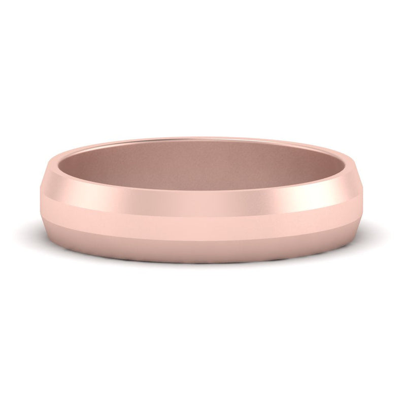 Wedding Band Beveled Edge Matte