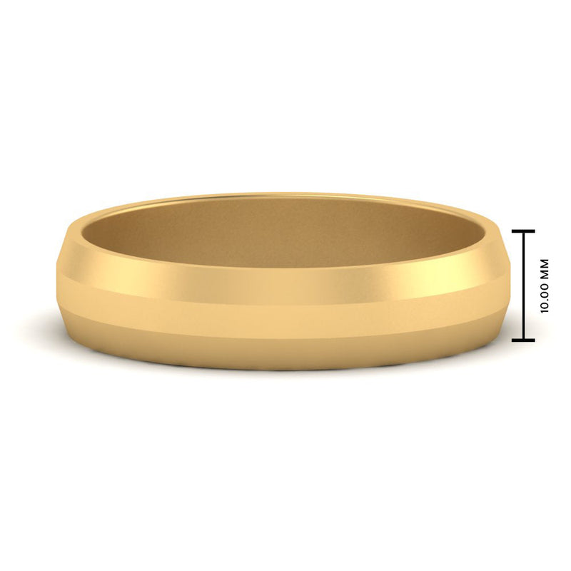 Wedding Band Beveled Edge Matte