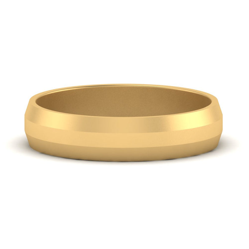 Wedding Band Beveled Edge Matte
