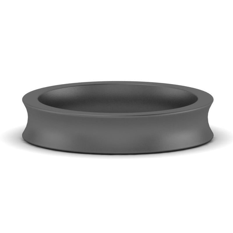 4 mm Comfort Fit Concave Mens Band