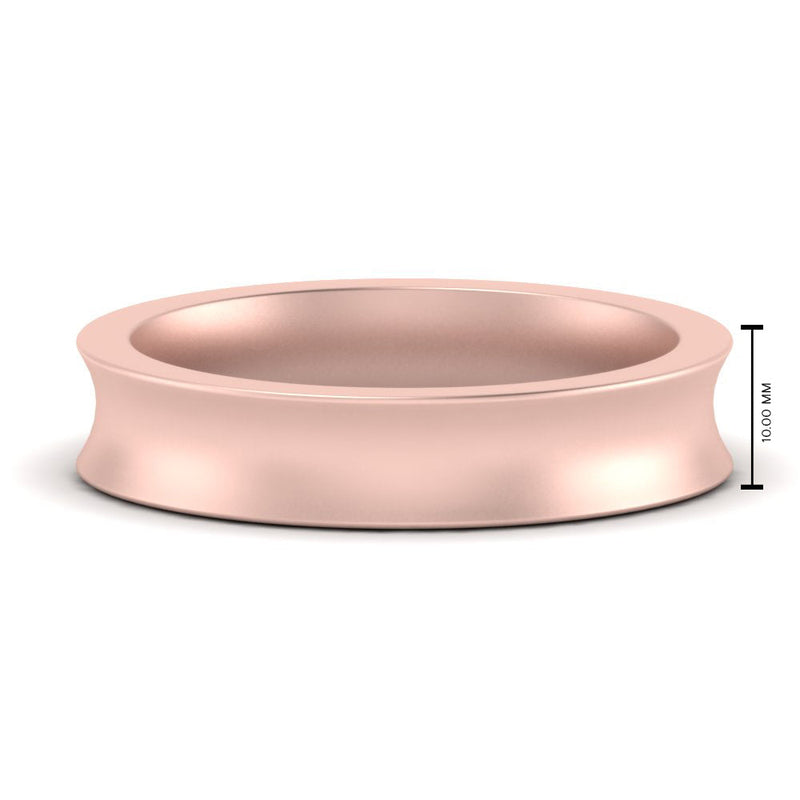 4 mm Comfort Fit Concave Mens Band