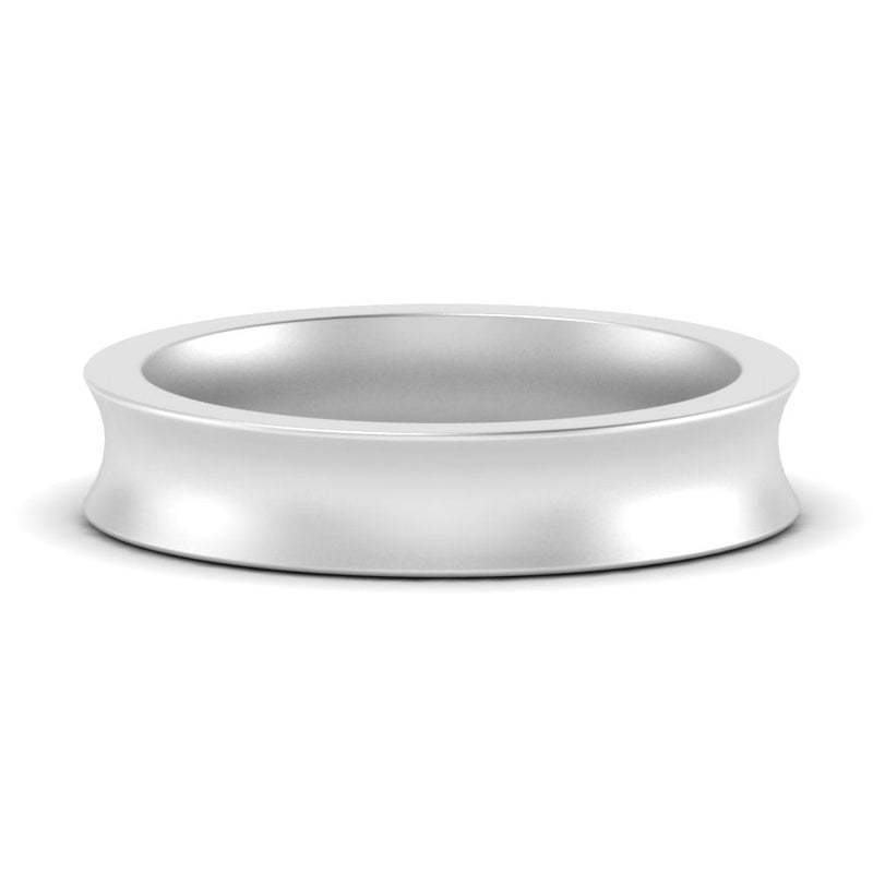 4 mm Comfort Fit Concave Mens Band
