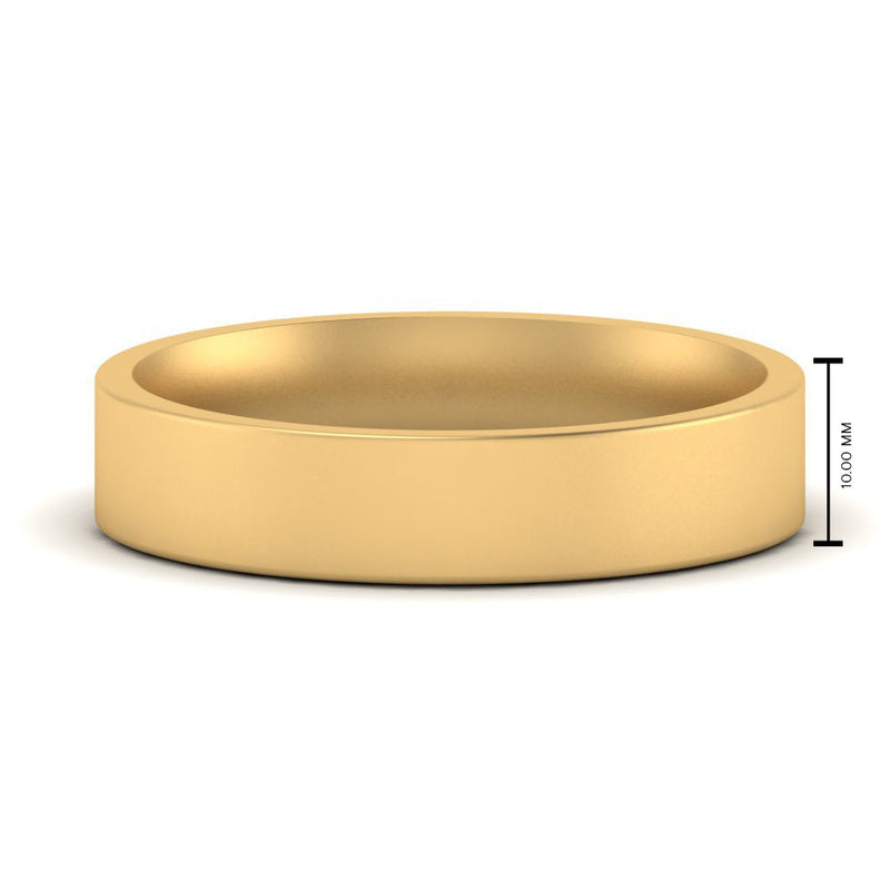 Comfort Fit Flat 4 mm Mens Wedding Band