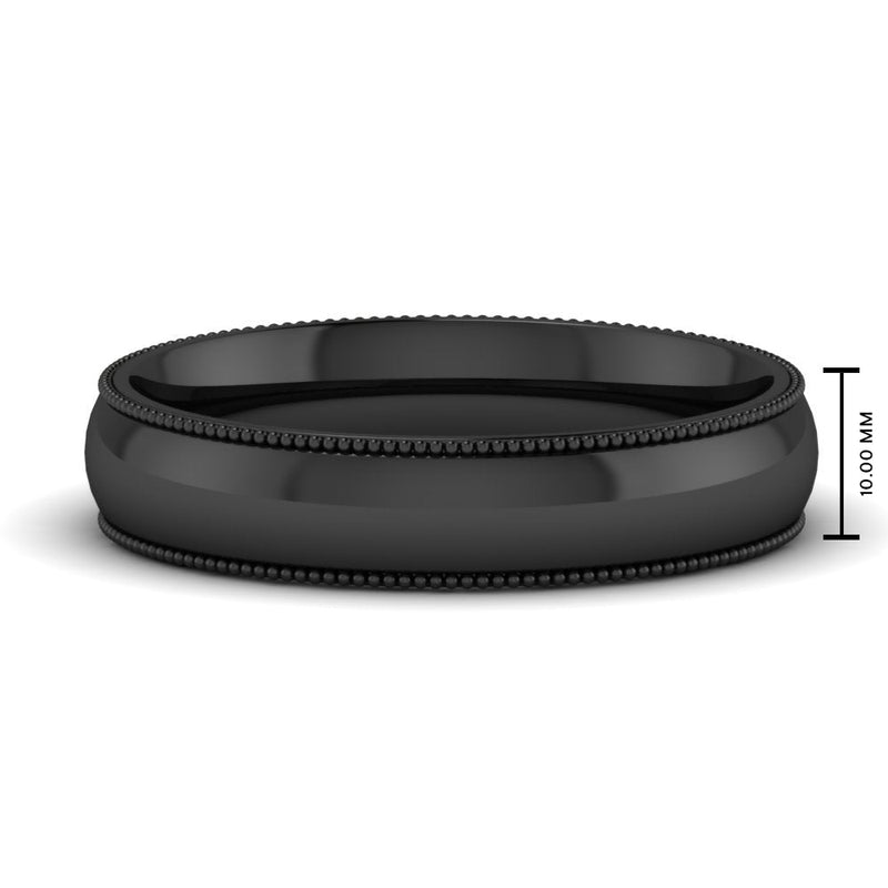 4 mm Comfort Fit Wedding Band Milgrain Edge