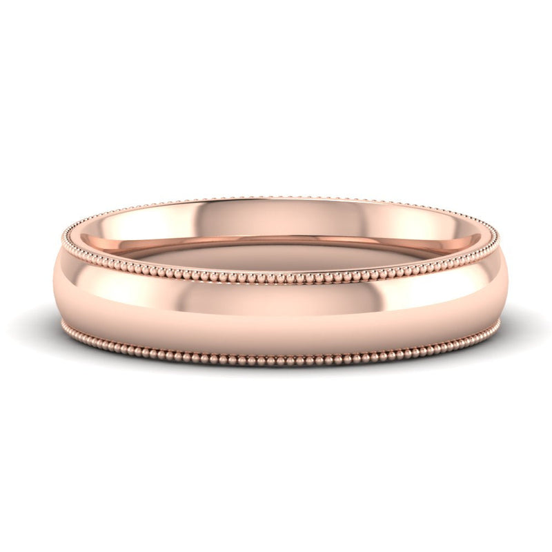 Comfort Fit Wedding Band Milgrain Edge