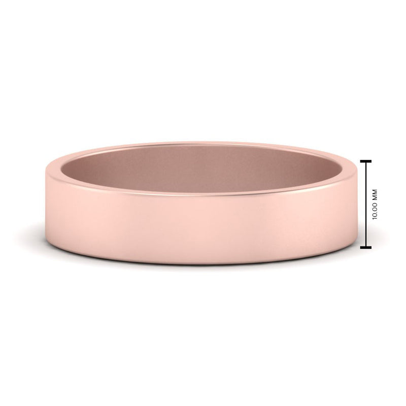 5 mm Flat Gold Wedding Band