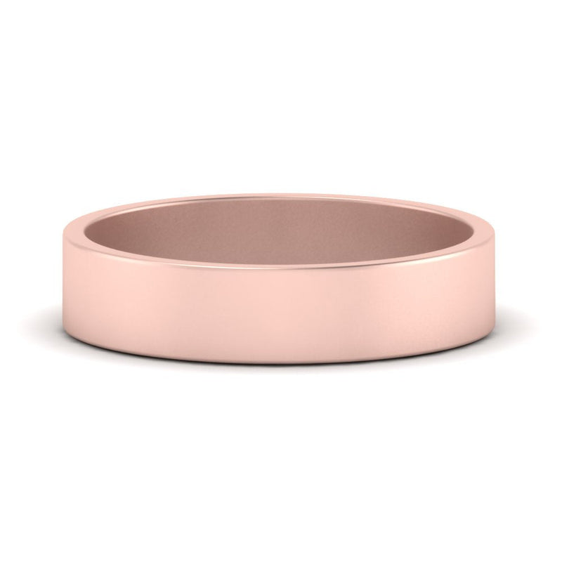 5 mm Flat Gold Wedding Band