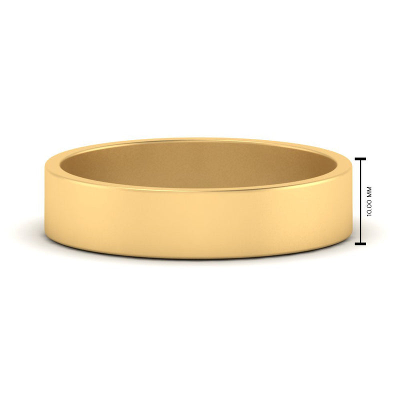 5 mm Flat Gold Wedding Band
