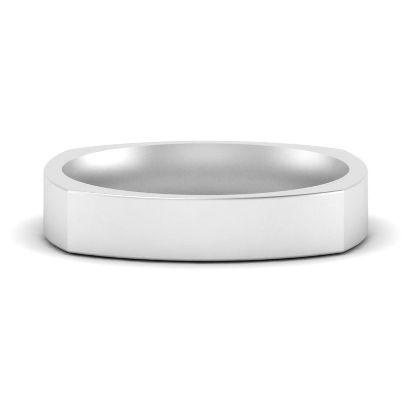 4 mm Square Comfort Fit Mens Wedding Band