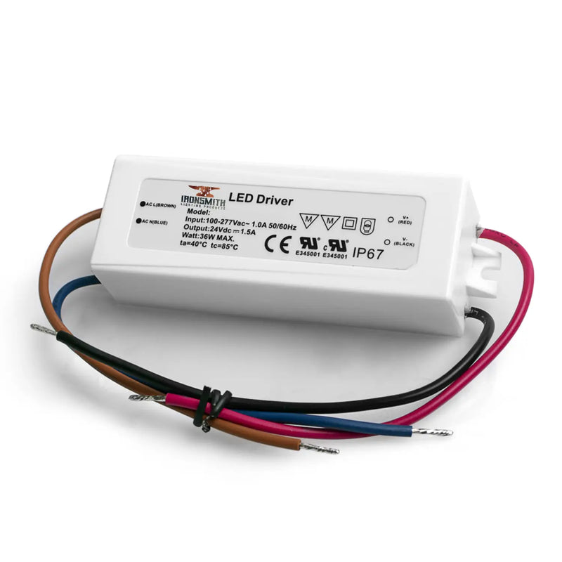 100-240V AC - 24V DC | 36W LED Constant Current Driver