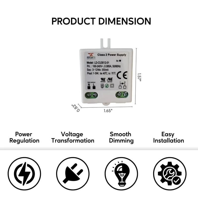 100-240V AC - 6-12V DC | 3W Constant Current LED Drivers