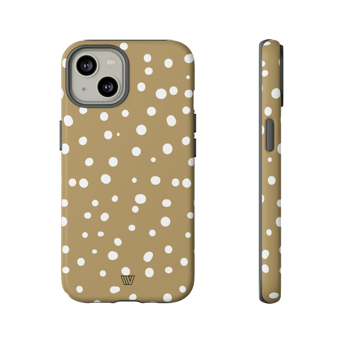 DARK BEIGE DOTS | Tough Phone Case