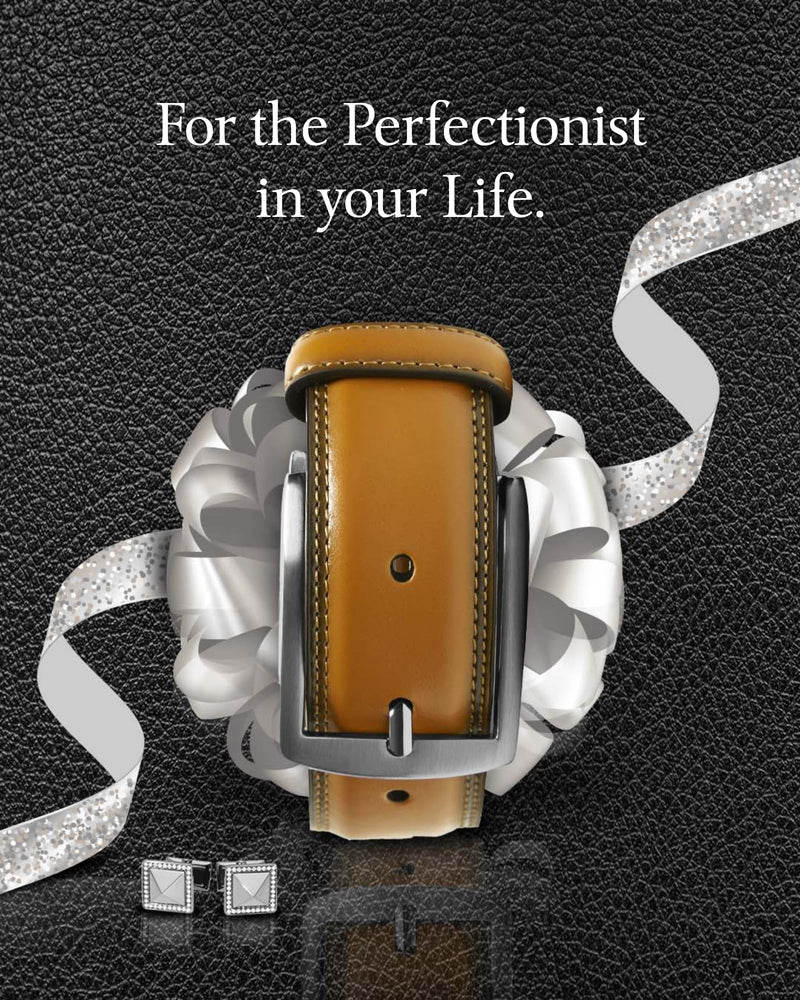 Genuine Leather Belt for Men – Zinc Alloy Buckle, 1.25" Strap