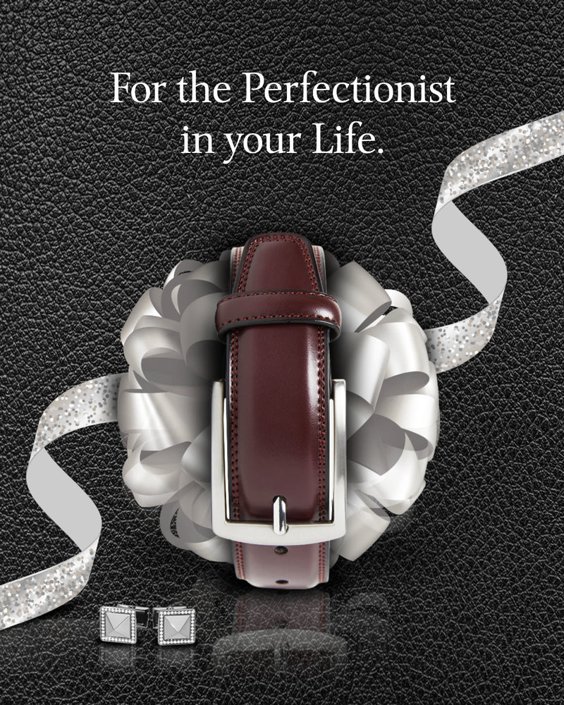 Genuine Leather Belt for Men – Zinc Alloy Buckle, 1.25" Strap