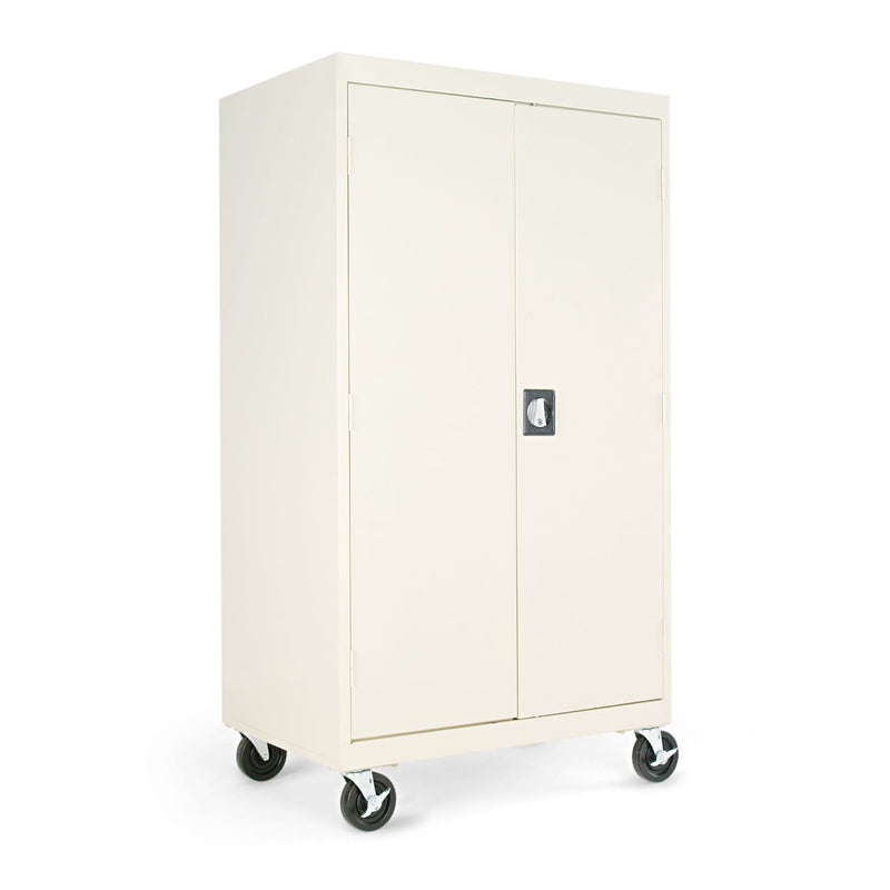 Alera Assembled Mobile Storage Cabinet, with Adjustable Shelves 36w x 24d x 66h, Putty