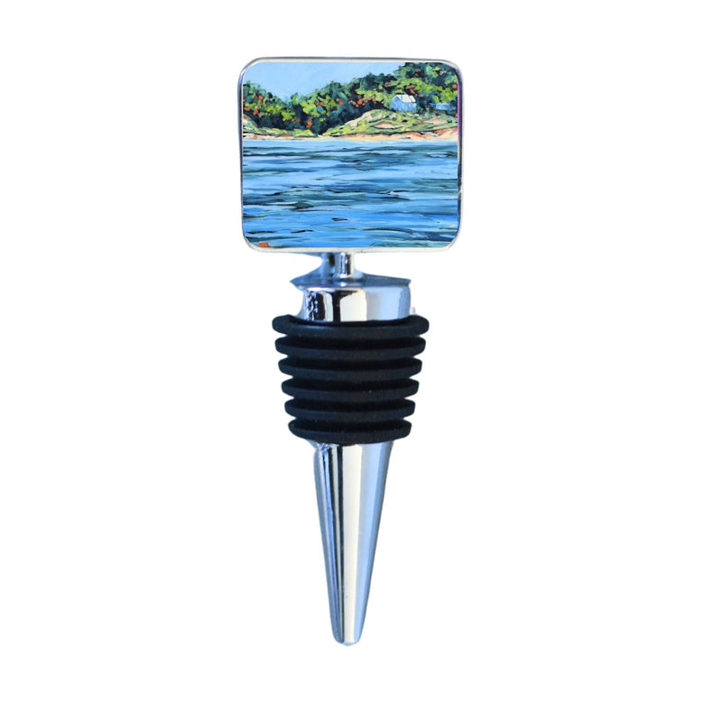 Wine Bottle Stopper: The Shores of Lake Michigan