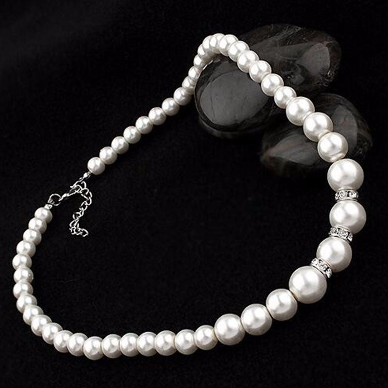 Fashion Classic Pearl Necklace Bracelet Earring Set