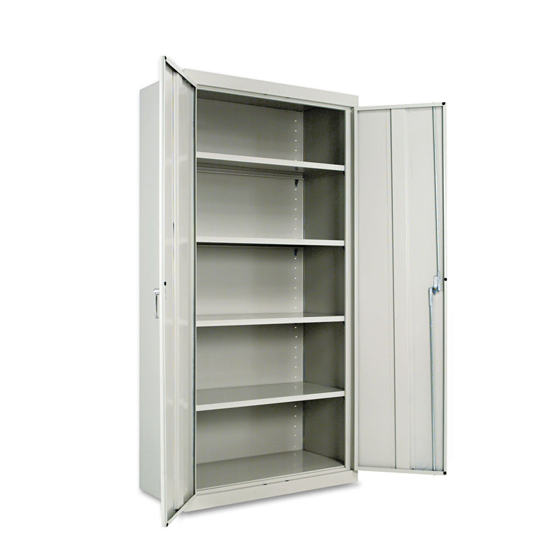 Alera Assembled 72" High Heavy-Duty Welded Storage Cabinet, Four Adjustable Shelves, 36w x 18d, Light Gray