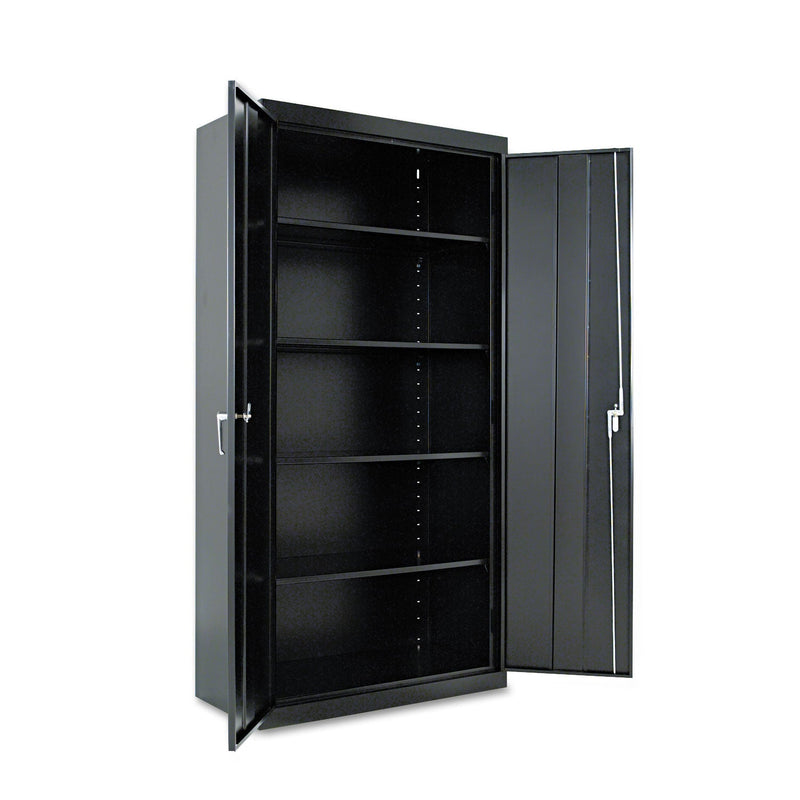 Alera Assembled 72" High Heavy-Duty Welded Storage Cabinet, Four Adjustable Shelves, 36w x 18d, Black