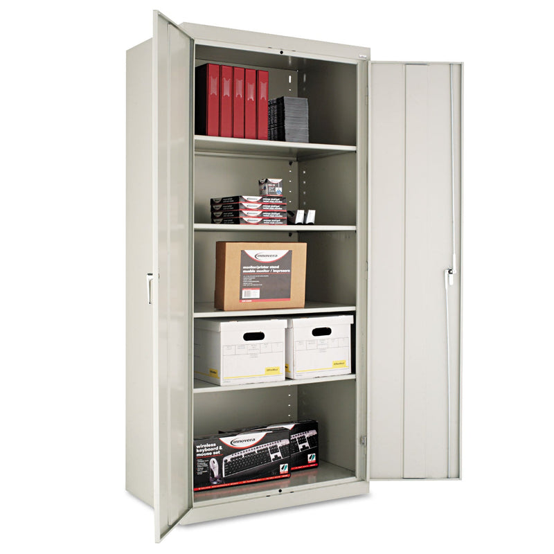 Alera Assembled 78" High Heavy-Duty Welded Storage Cabinet, Four Adjustable Shelves, 36w x 24d, Light Gray