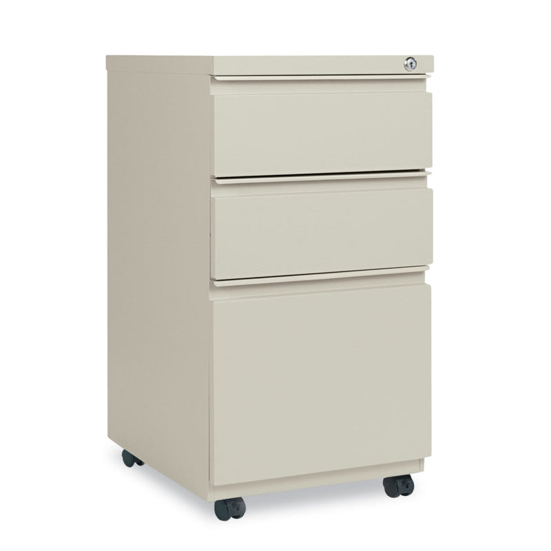 Alera File Pedestal with Full-Length Pull, Left or Right, 3-Drawers: Box/Box/File, Legal/Letter, Putty, 14.96" x 19.29" x 27.75"