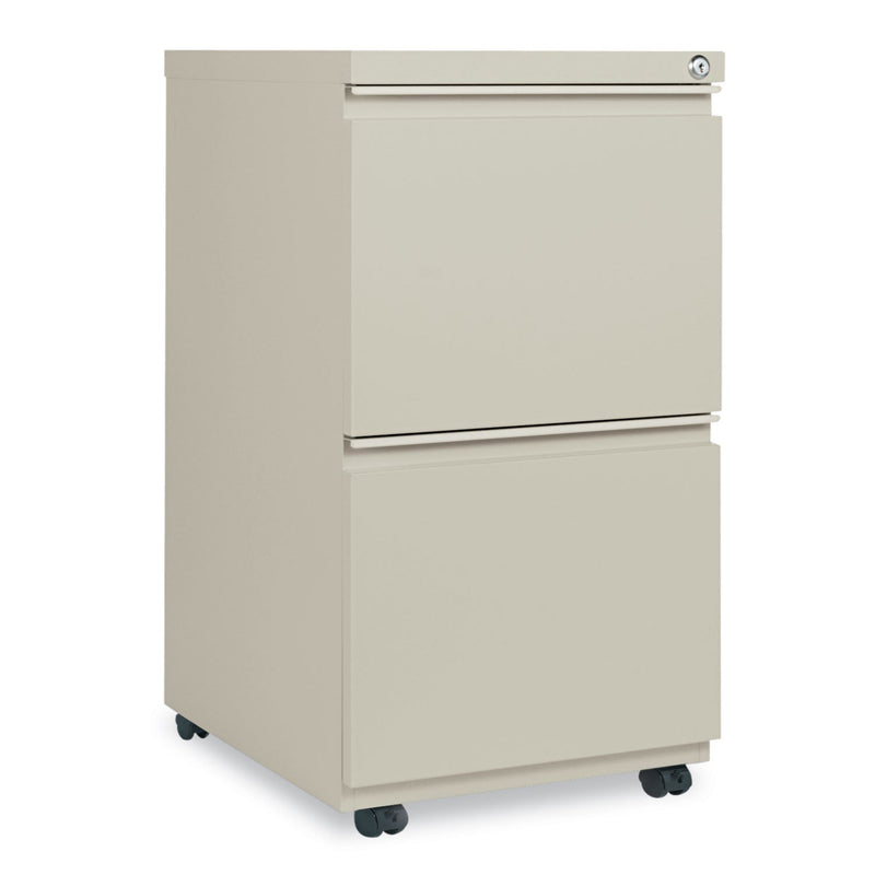 Alera File Pedestal with Full-Length Pull, Left or Right, 2 Legal/Letter-Size File Drawers, Putty, 14.96" x 19.29" x 27.75"