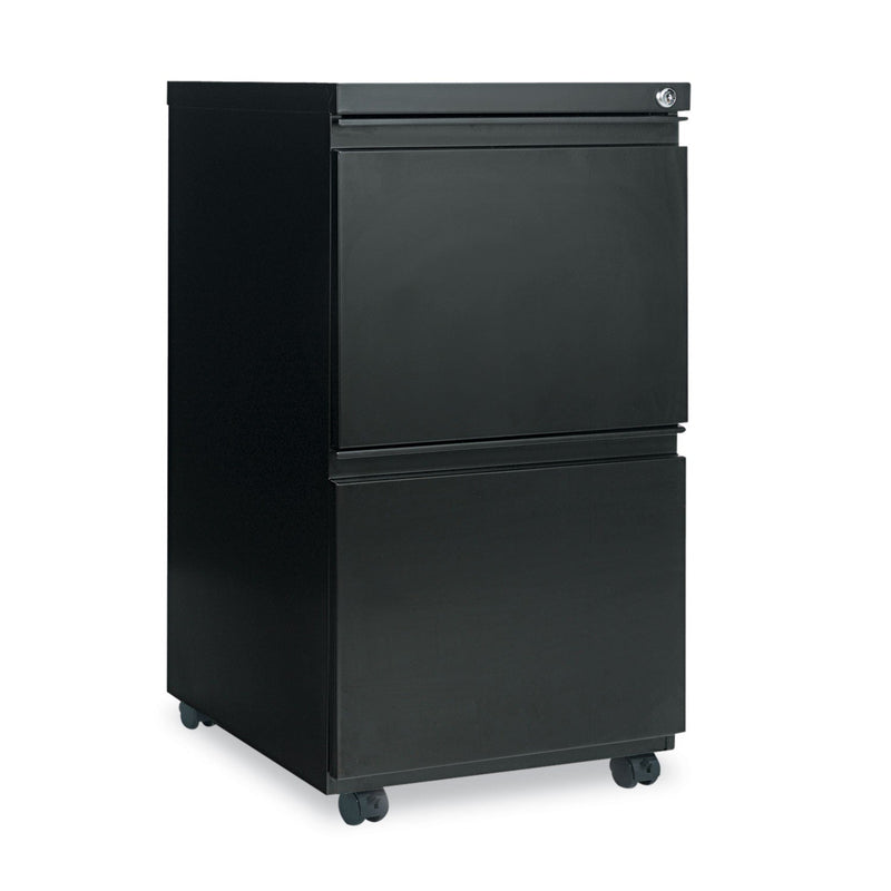 Alera File Pedestal with Full-Length Pull, Left or Right, 2 Legal/Letter-Size File Drawers, Black, 14.96" x 19.29" x 27.75"