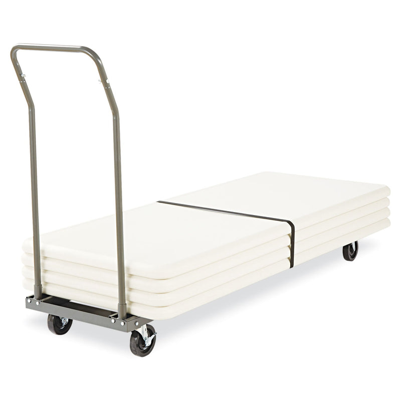 Alera Chair/Table Cart, Metal, 600 lb Capacity, 20.86" x 50.78" to 72.04" x 43.3", Black