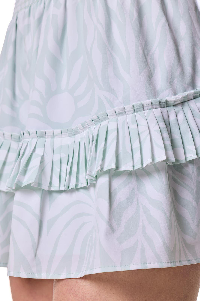 Women's Charlotte Bay Ruffle Skirt | Misty Aqua American Palm