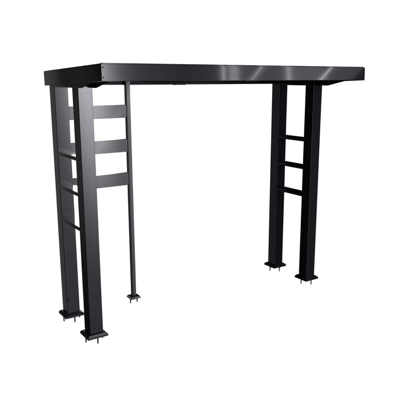 Castelle Flame Blaze 108-Inch 6-Burner 85K BTU Deluxe Stainless Steel Liquid Propane Outdoor Kitchen Grill Island With Wine Cooler, Rotisserie, Cabinets, And Granite Countertops (SAK58310)