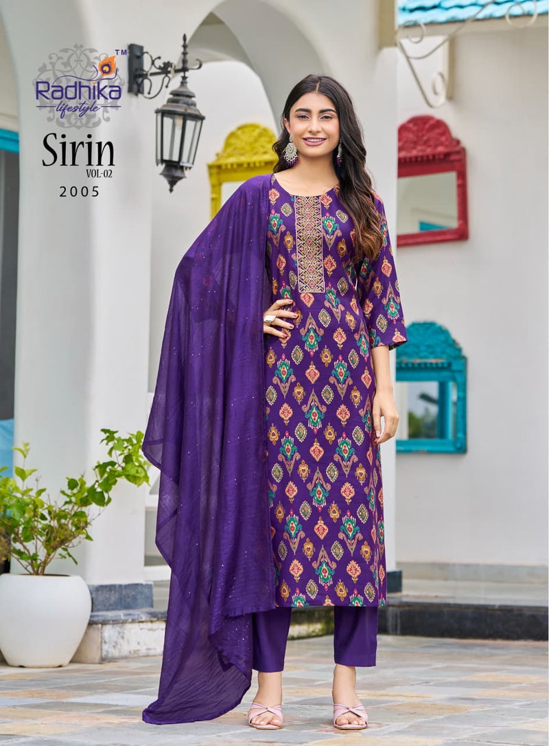 Linen silk Kurti pant set