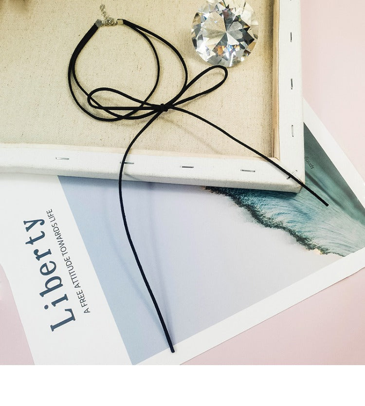 Gothic Bow-knot Wrap Choker Necklace