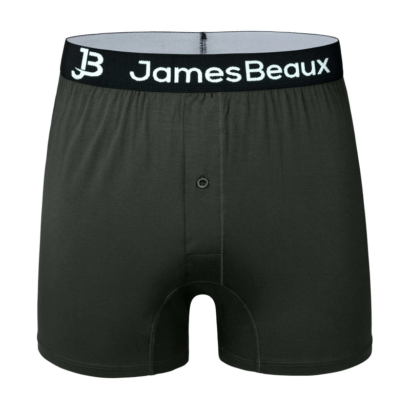 3-Pack Men's Black 95% Bamboo Boxer Shorts
