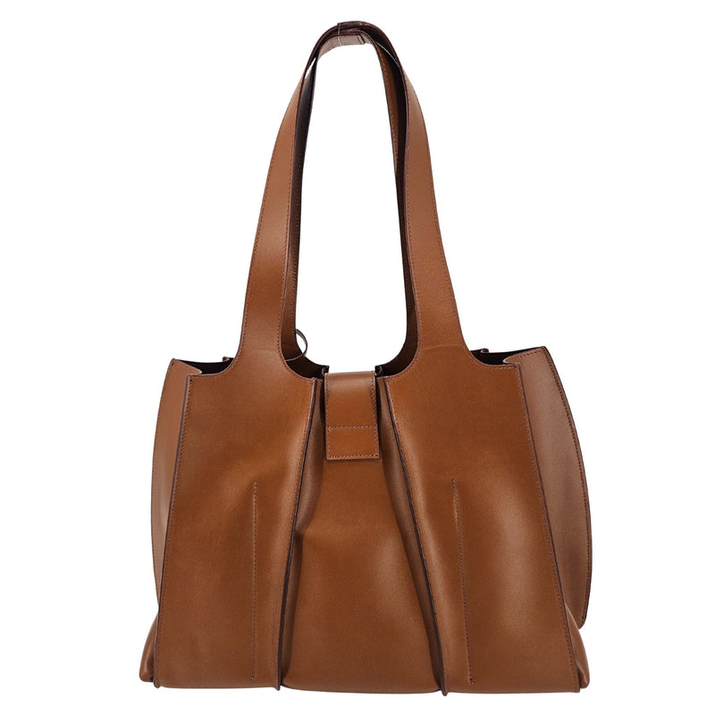 Eloise Mid Brown Leather Shoulder Bag