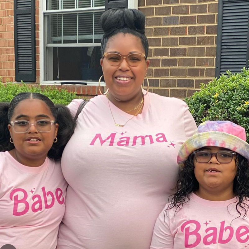 Mama + Babe (Barbie Party) - Set of 2 Tees