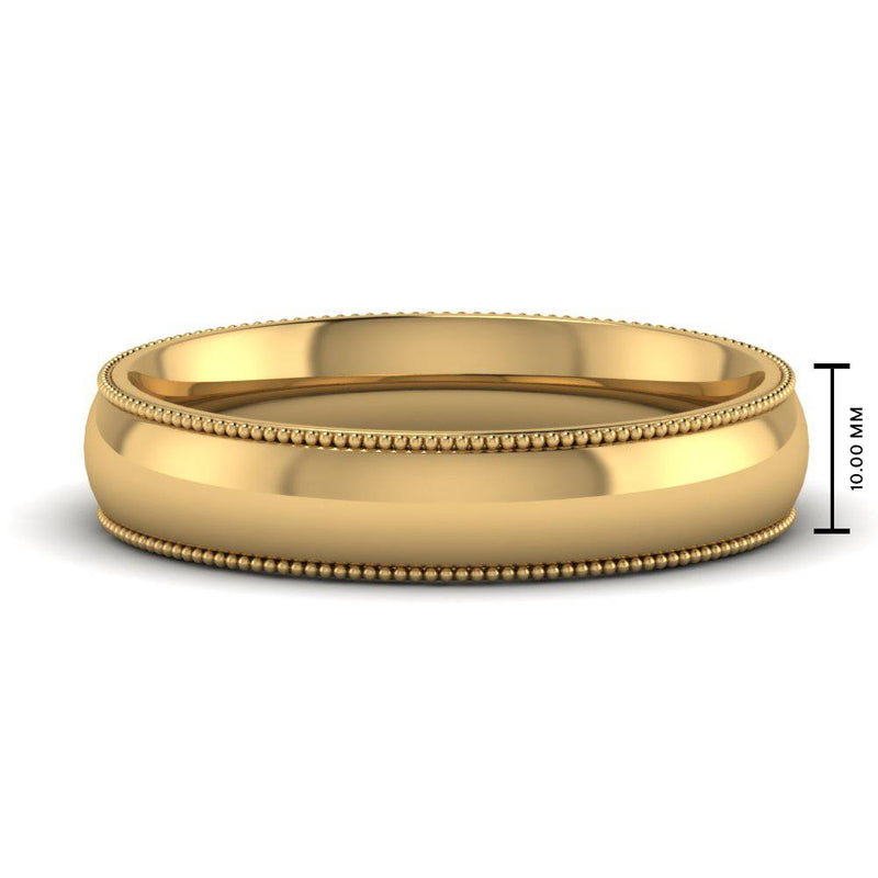 Comfort Fit Wedding Band Milgrain Edge
